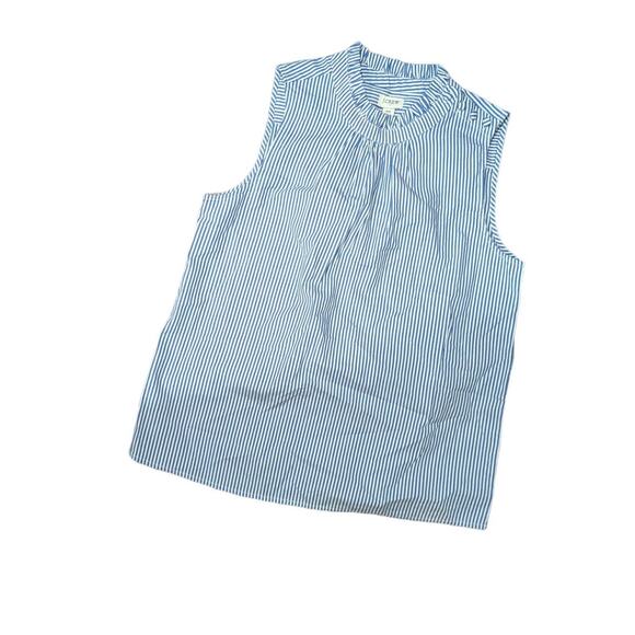 NWT J. Crew Button-ruffleneck Sleeveless top Size XS - Picture 3 of 7